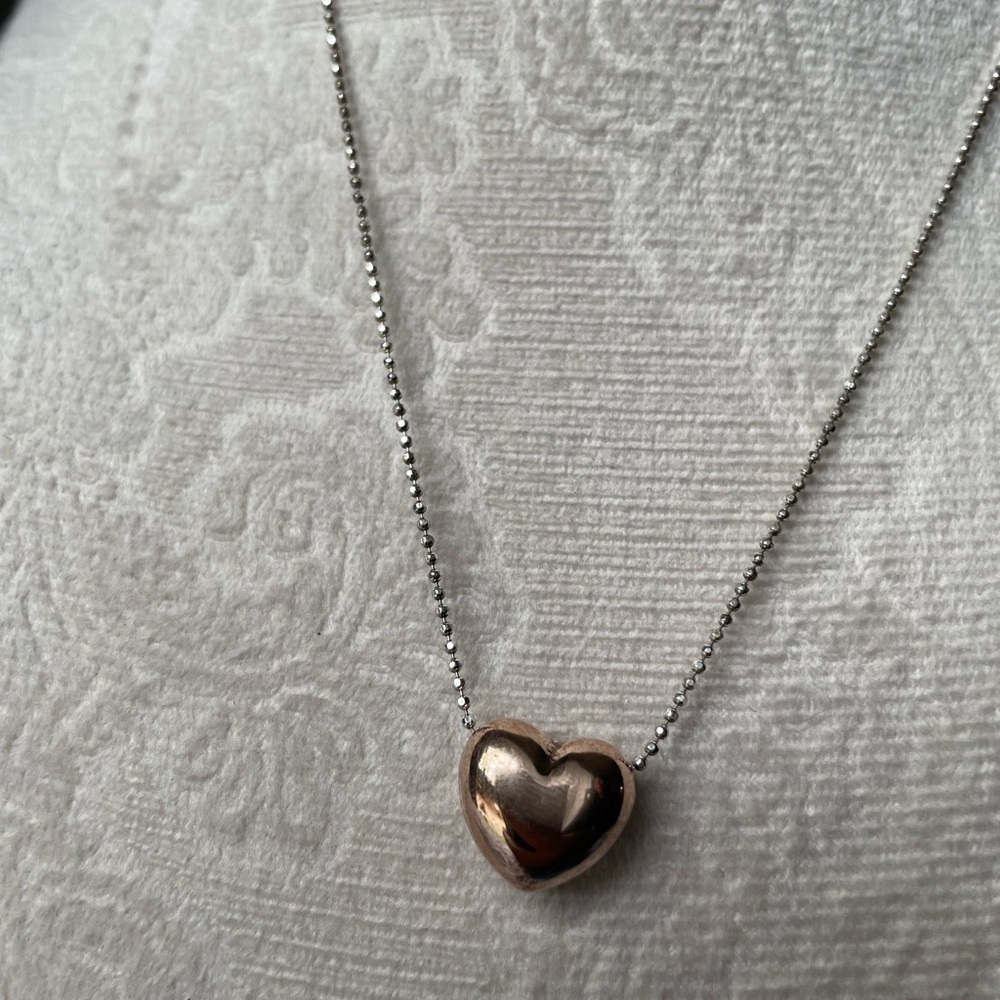 Silver necklace,necklace for women, best gift ,Elegant Heart Pendant Necklace - Picture 7 of 10
